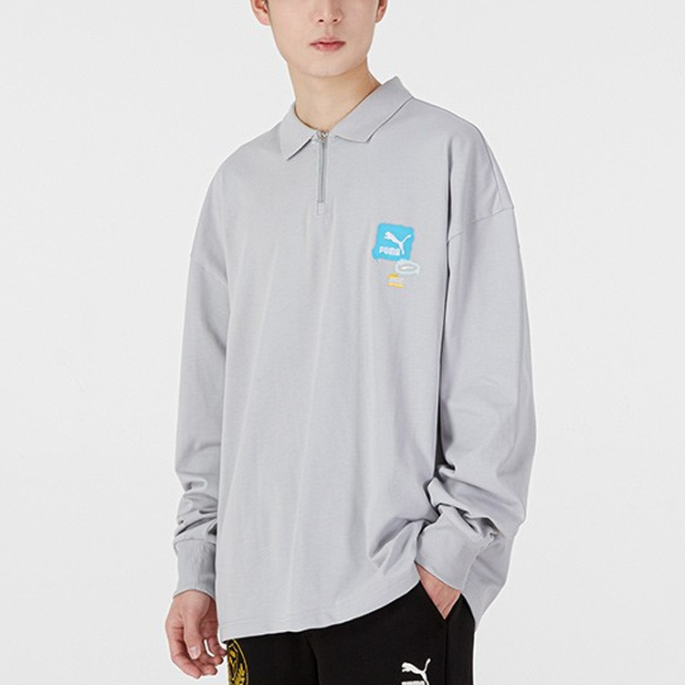 PUMA Trend Graphic Logo Sweatshirt 'Grey' 536075-19