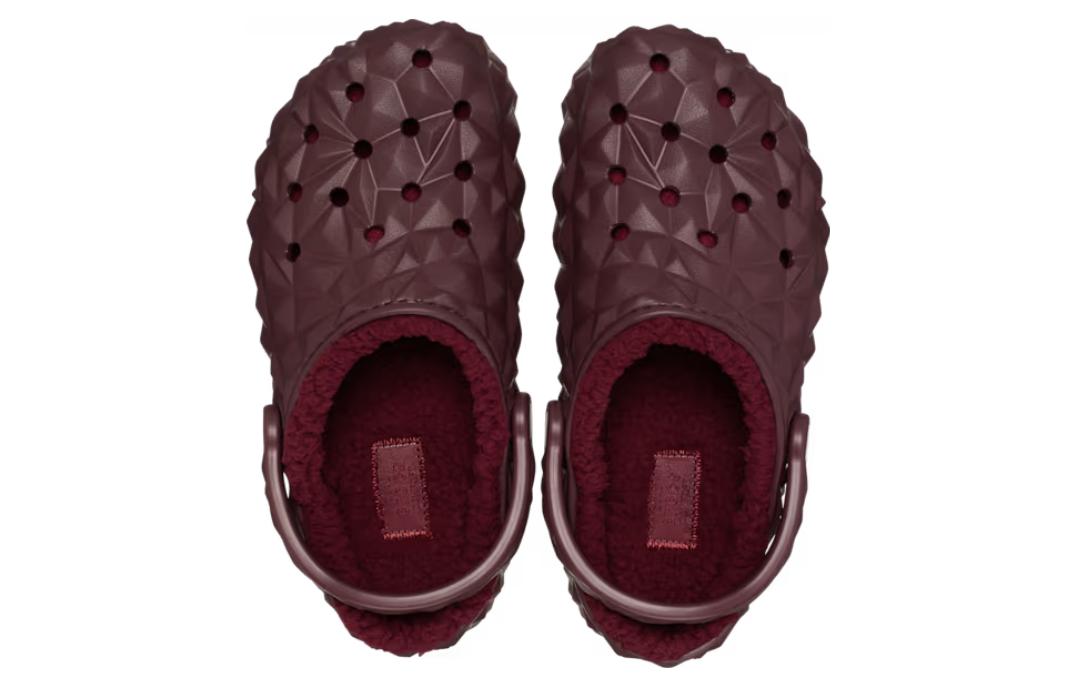 Crocs Lined Geometric Clogs 'Dark Cherry' 210069-6WD