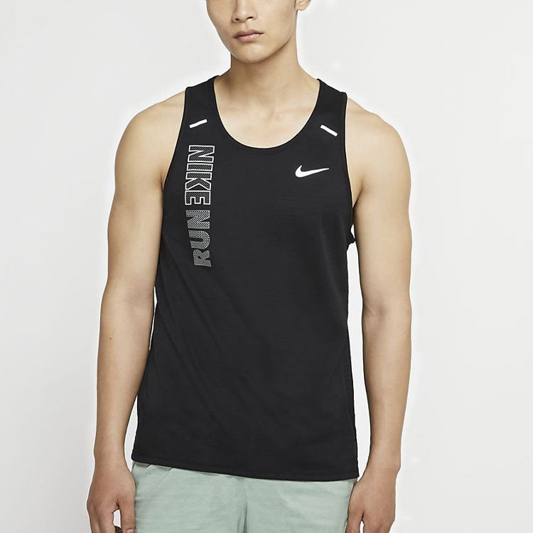 Nike Rise 365 Wild Run Running Training Alphabet Printing Sports Vest Black CJ5827-010