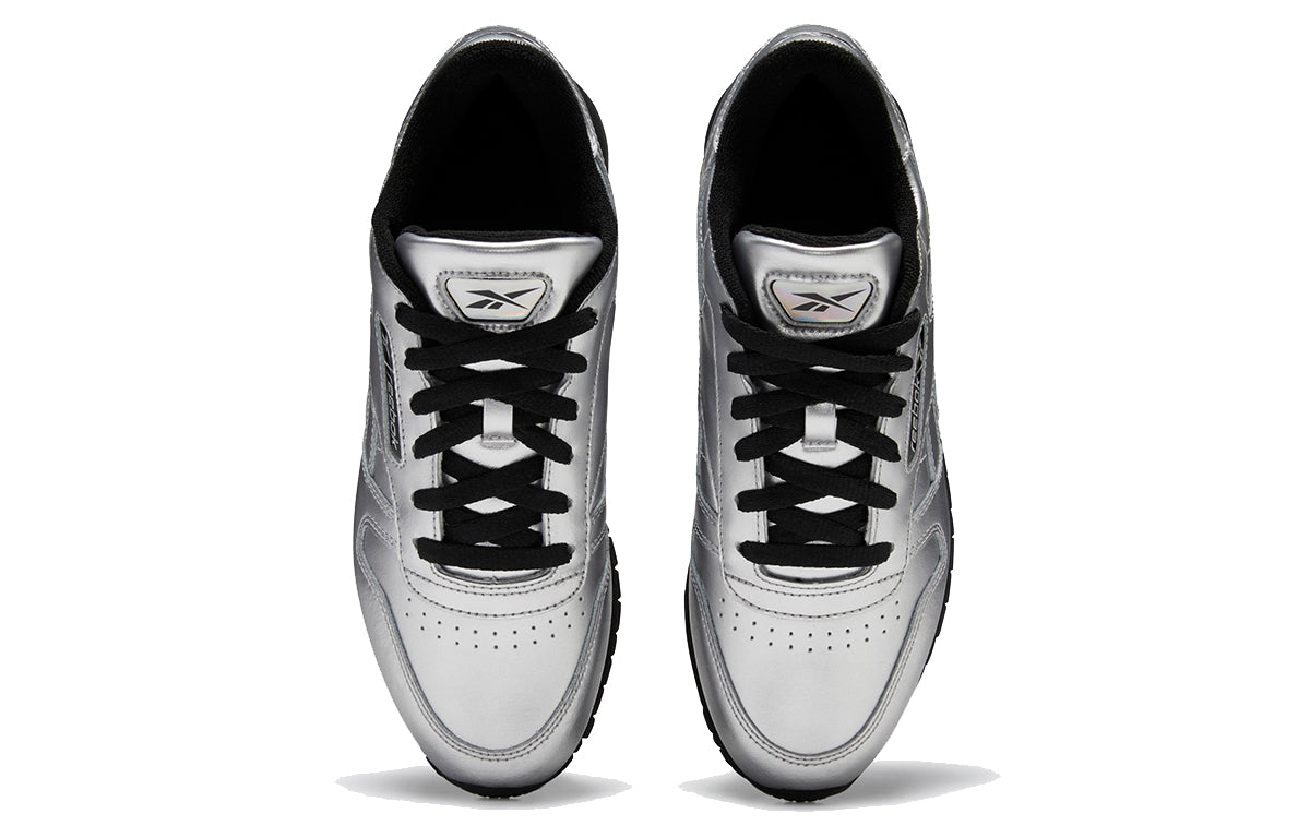 (WMNS) Reebok Classic Leather 'Silver Metallic Black' EF9500