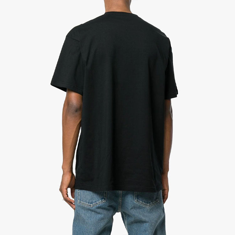 Men's Balenciaga Logo Knit Short Sleeve Black 556150TYK281000