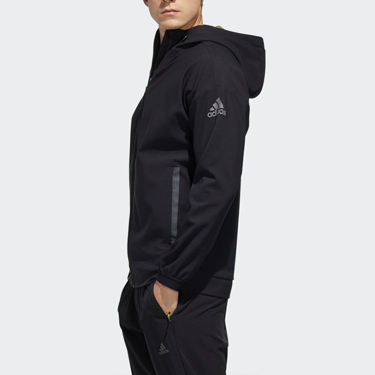 adidas SOFTSHELL JKT Zipper Hooded Jacket Black FM7522