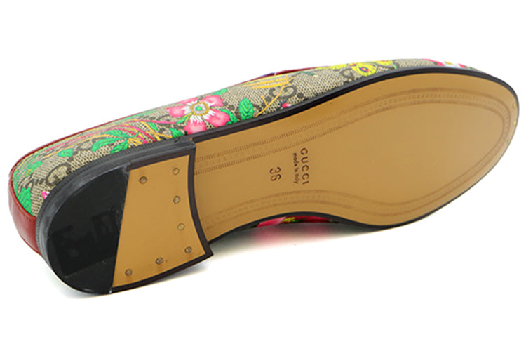 (WMNS) Gucci Flora Supreme Loafers 'Beige' 603323-HT540-8489