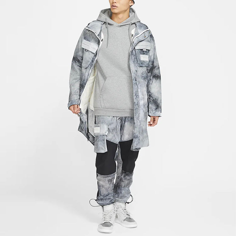 Air Jordan 23 Engineered Printing Casual Hooded Padded Jacket White CU8626-100