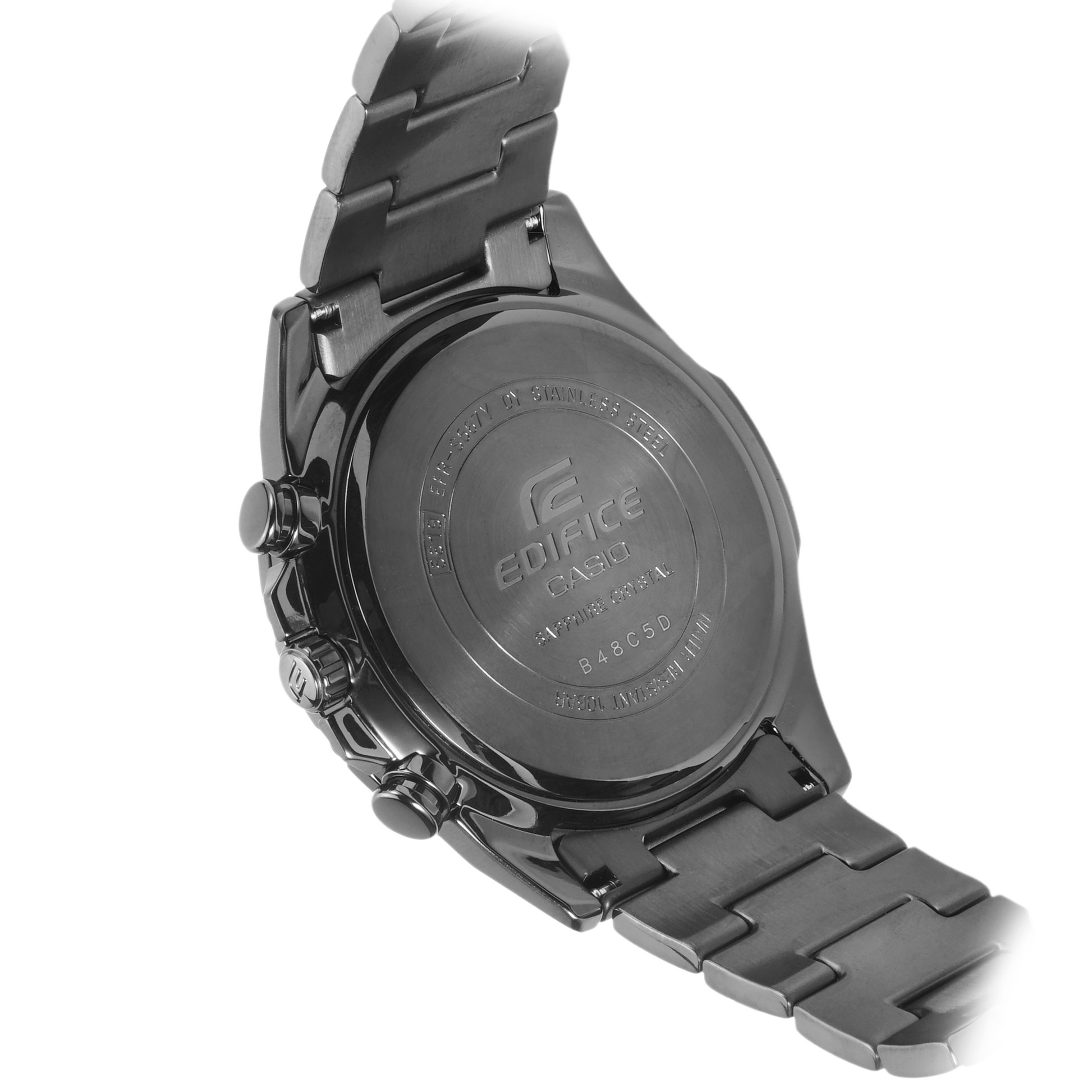 CASIO EDIFICE Waterproof Sapphire Crystal Quartz Solar Powered Mens Black Analog EFR-S567YDC-1AUPR