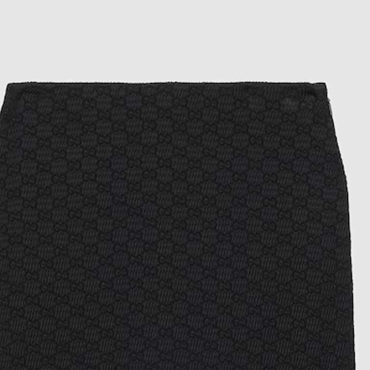 (WMNS) Gucci GG Crinkle Viscose Skirt 'Black' 771291-ZAPF8-1000