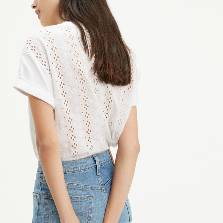 Levis Solid Color Round Neck Short Sleeve White 85783-0000