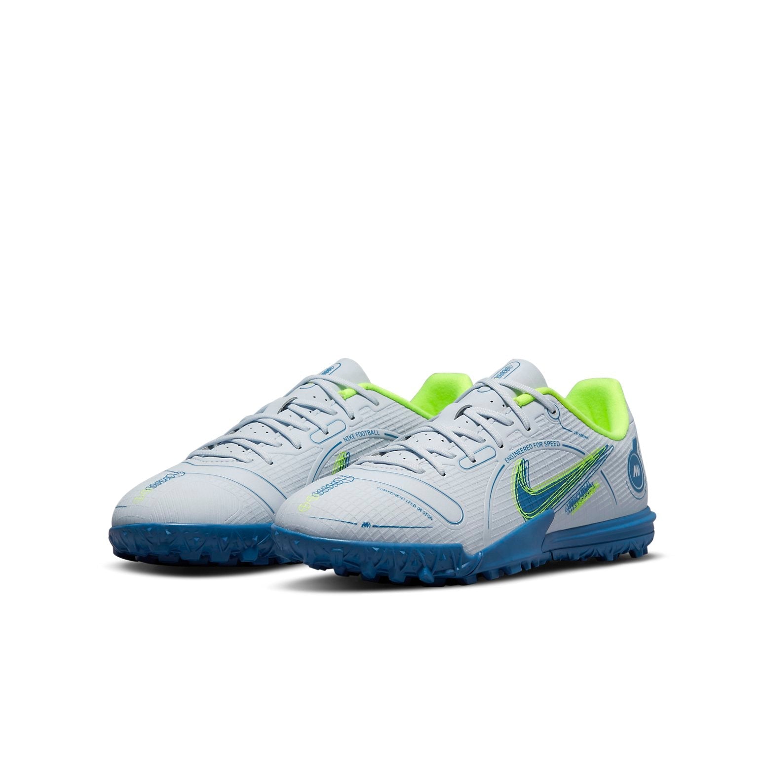 (GS) Nike Junior Mercurial Vapor 14 Academy TF 'Gray Blue Green' DJ2863-054
