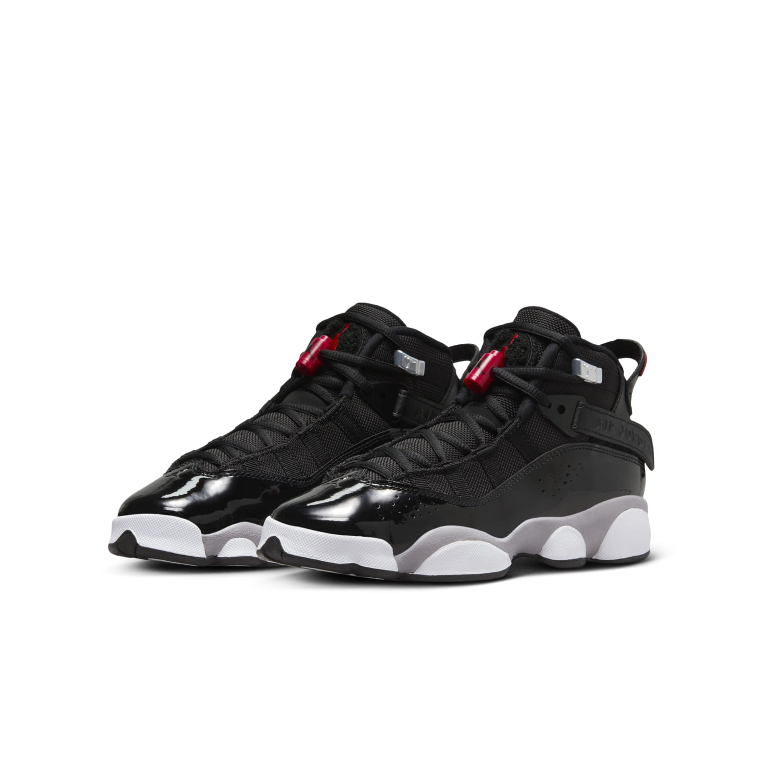(GS) Air Jordan 6 Rings 'Black White Fire Red' FZ4186-010