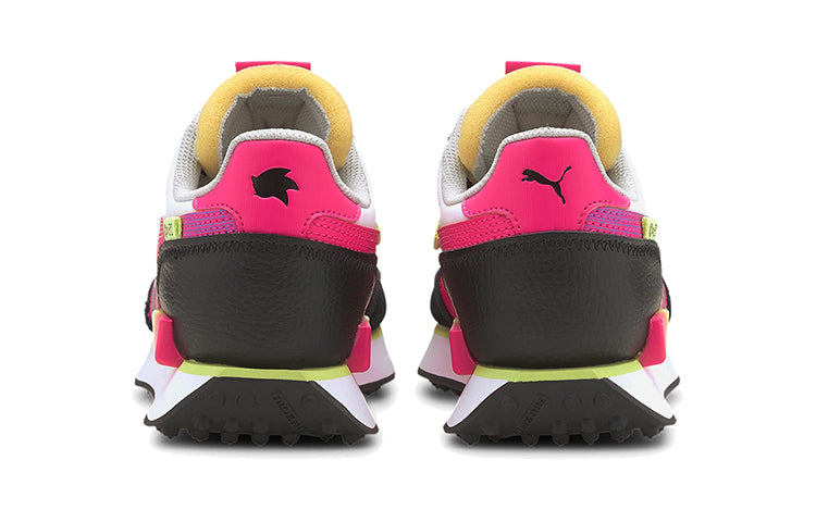 (GS) SEGA X PUMA Future Rider Low Running Shoes Black/White/Pink 373214-02