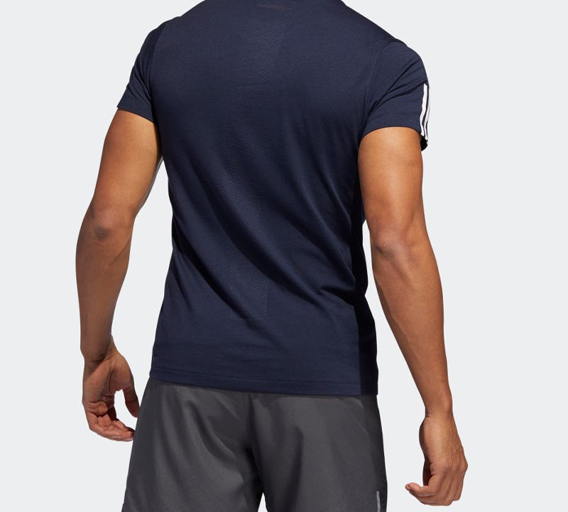 adidas Run It Tee Soft Sports Round Neck Short Sleeve Blue EJ8085