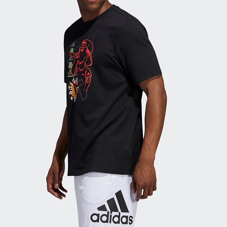 adidas Dame Social Basketball Sports Short Sleeve Black GI8892