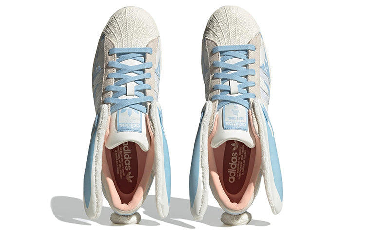 adidas originals Superstar Papercut x Melting Sadness 'White Blue' ID9471