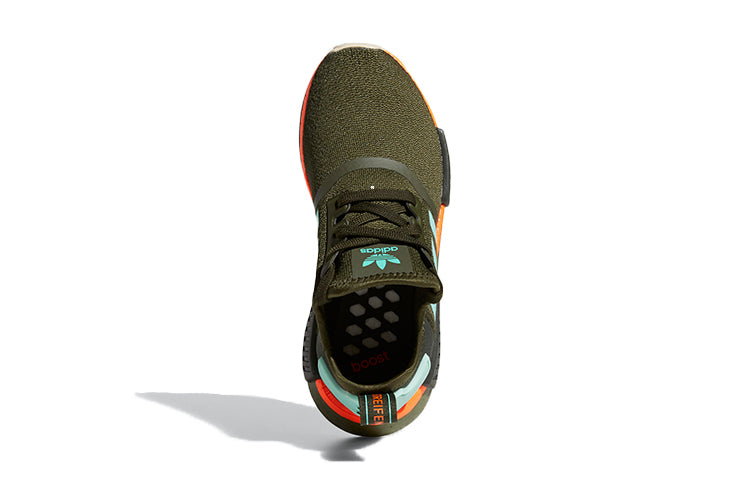 (GS) adidas originals NMD R1 J 'Green Blue' FY9394