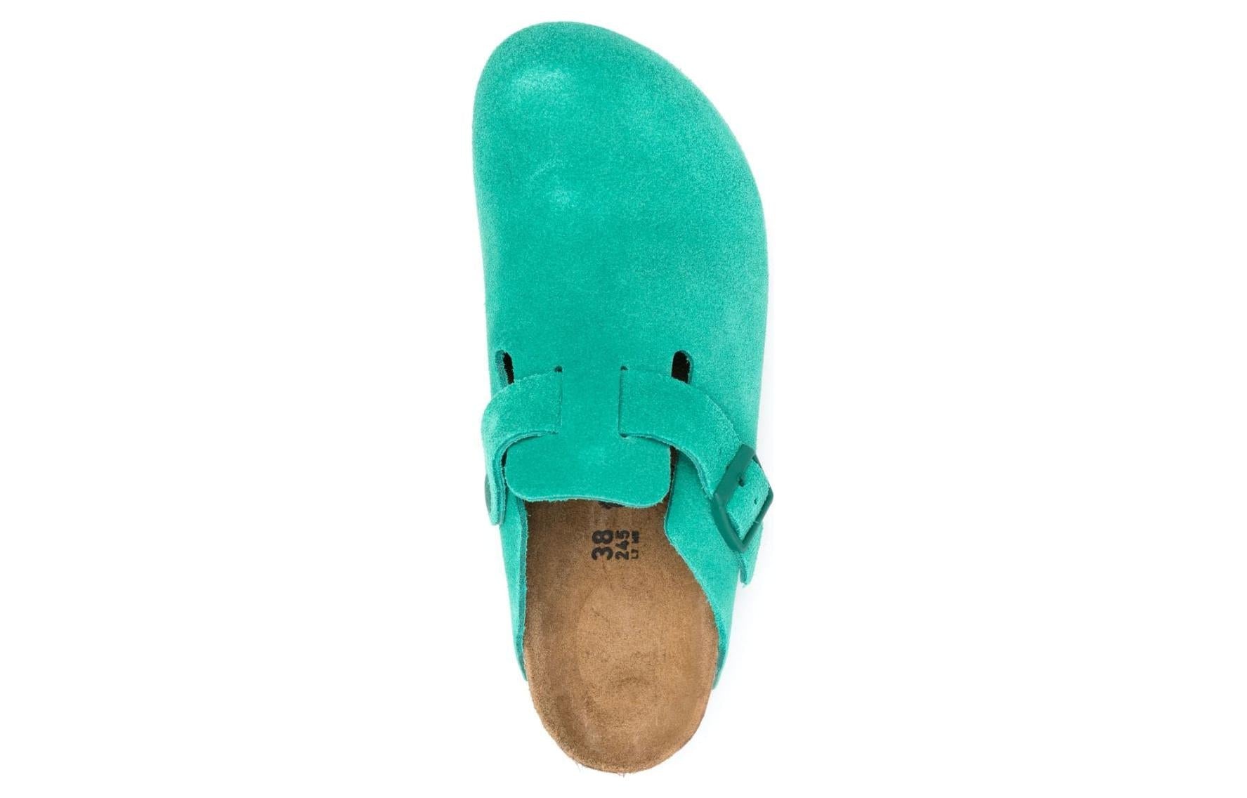 (WMNS) Birkenstock Boston Suede Leather Narrow Fit 'Digital Green' 1026165