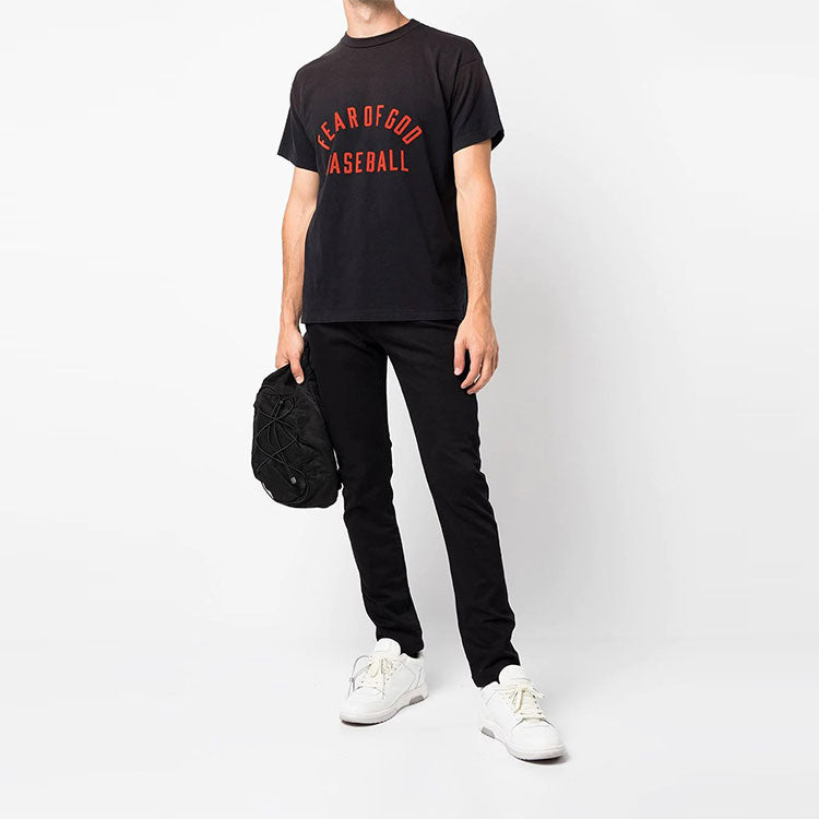 Fear of God Baseball Tee 'Vintage Black Red' FG50-063CTJ-010