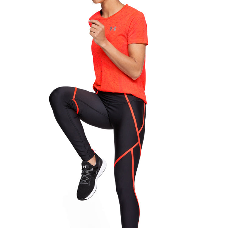 (WMNS) Under Armour Vanish Seamless Spacedye Round Neck Short Sleeve Tops Red 1345956-836