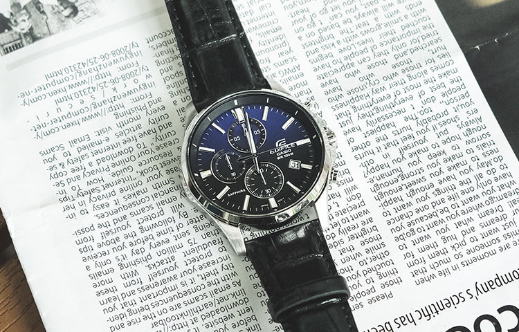 CASIO Quartz Waterproof Sapphire Crystal EDIFICE Mens Blue Analog EFB-530L-2AVUPRD