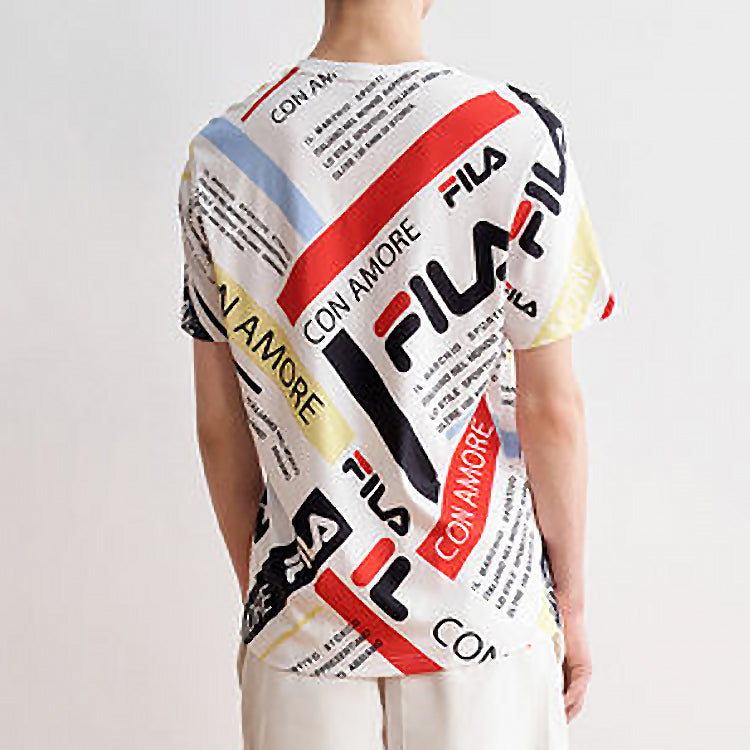 FILA Casual Contrasting Colors Logo Tee Multicolor F11M028115F