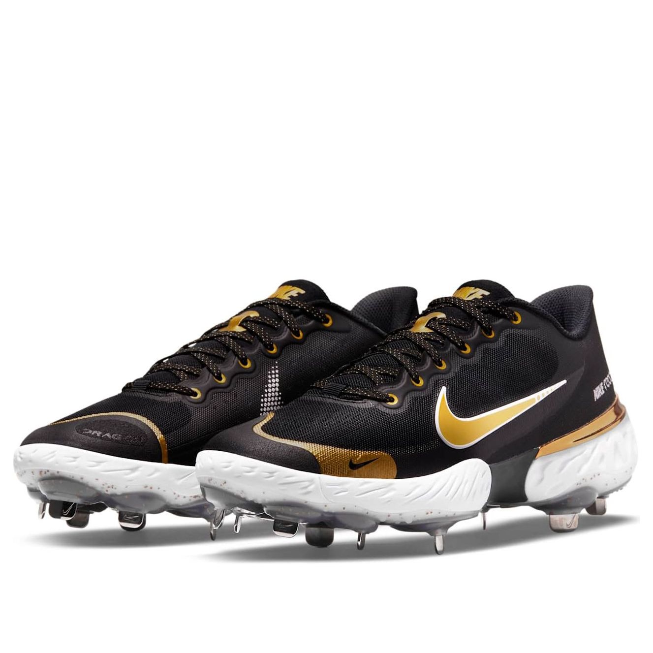 Nike Alpha Huarache Elite 3 Low 'Black Metallic Gold' CK0746-012