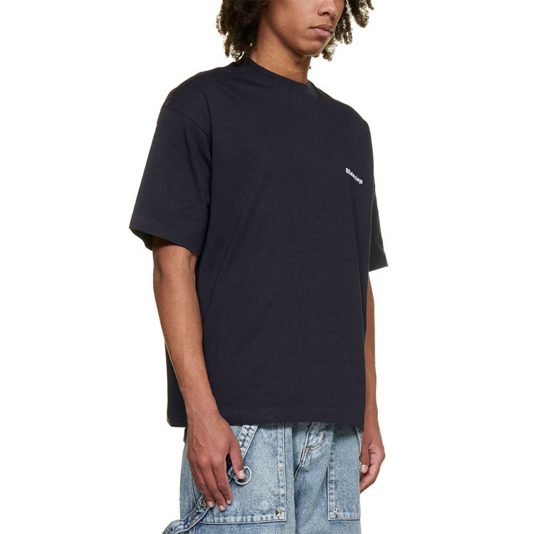 Balenciaga BB Corporate T-shirt Medium Fit 'Navy' 612966TJV873967