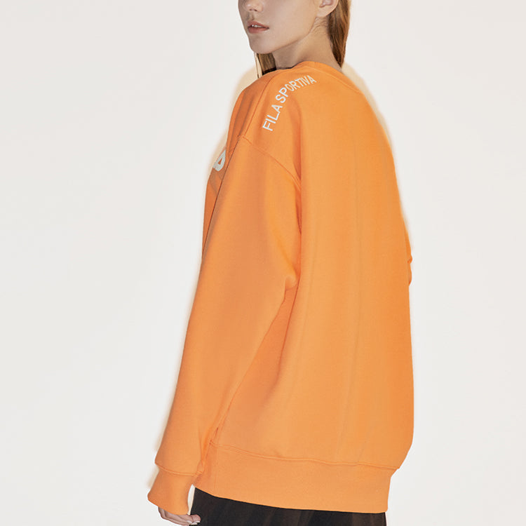 FILA FUSION Alphabet Logo Printing Sports Pullover Unisex Orange T11U038205A-OR