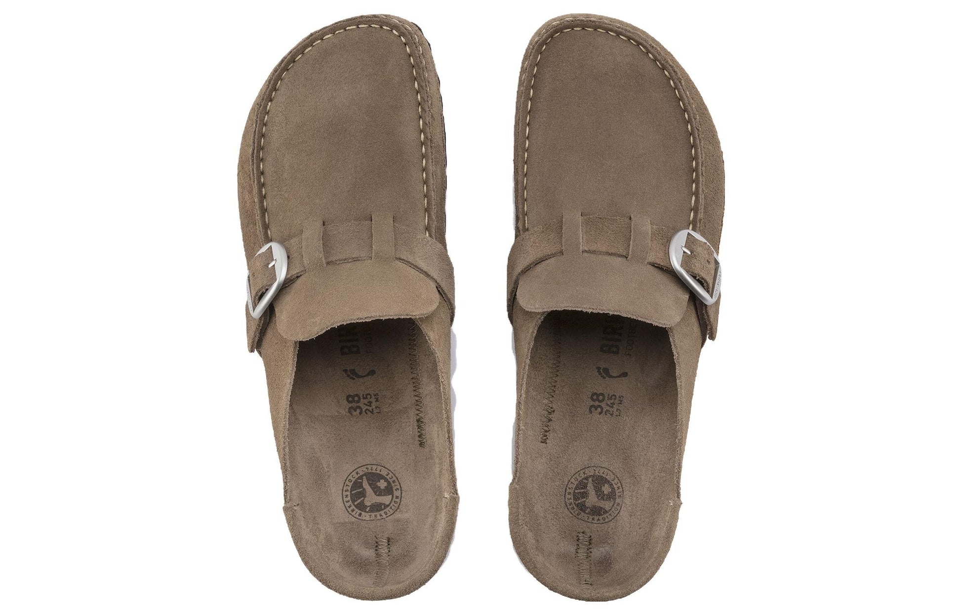 Birkenstock Buckley Suede Leather 'Gray Taupe' 1019462