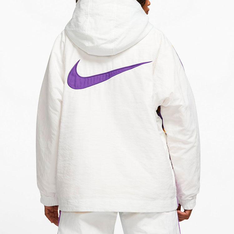 (WMNS) Nike x AMBUSH NBA Lakers Jacket 'Summit White Purple Yellow' DB1617-121