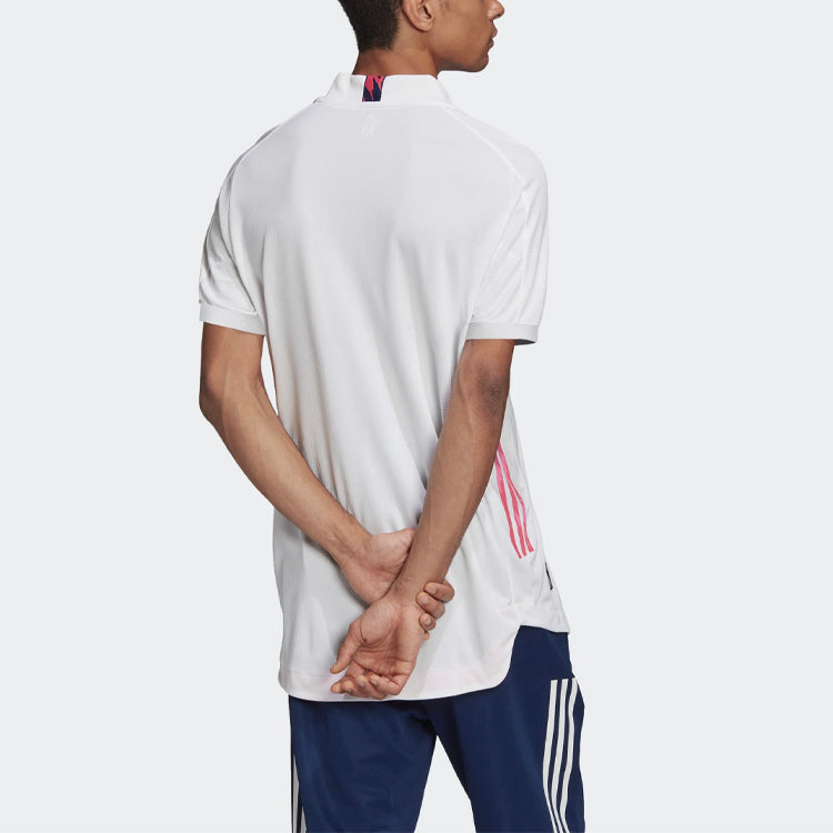 adidas real Madrid 20-21 Season Player Edition Home Alphabet Logo Stripe Sports Soccer/Football Short Sleeve Jersey FM4736