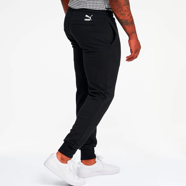 PUMA Trend Sweatpants 'Black White Yellow' 596873-01