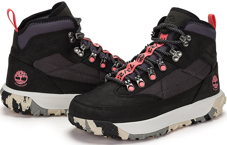 (WMNS) Timberland Greenstride Motion 6 Mid Fabric and Leather Waterproof Hiking Boot 'Black' A5Z3RW