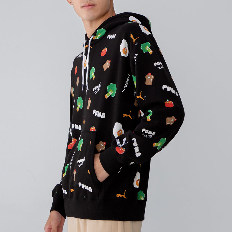 PUMA Sports Breathable Cartoon Printing Running Breathable Casual Pullover Black 533200-01