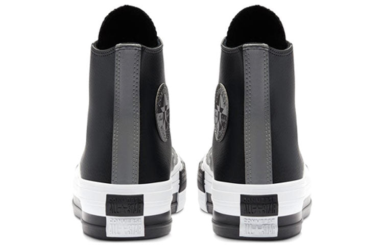 (WMNS) Converse Ctas Double Stack Lift Hi White Black Sneakers 'Black White' 569428C