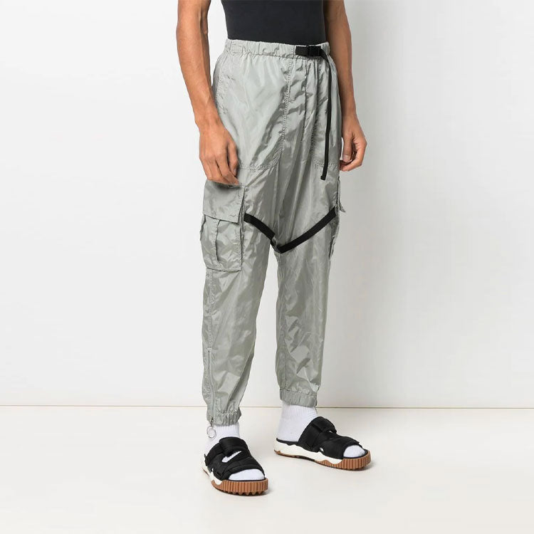 Off-White SS21 Multiple Pockets Casual Cargo Pants Gray OMCF004R21FAB0020606
