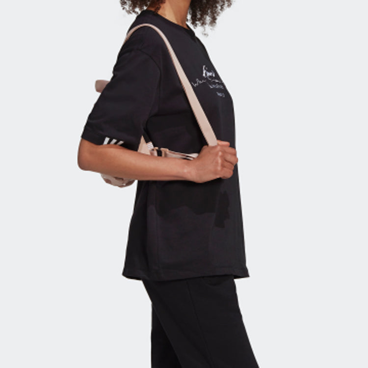 (WMNS) adidas originals Alphabet Printing Sports Short Sleeve Black GD2975