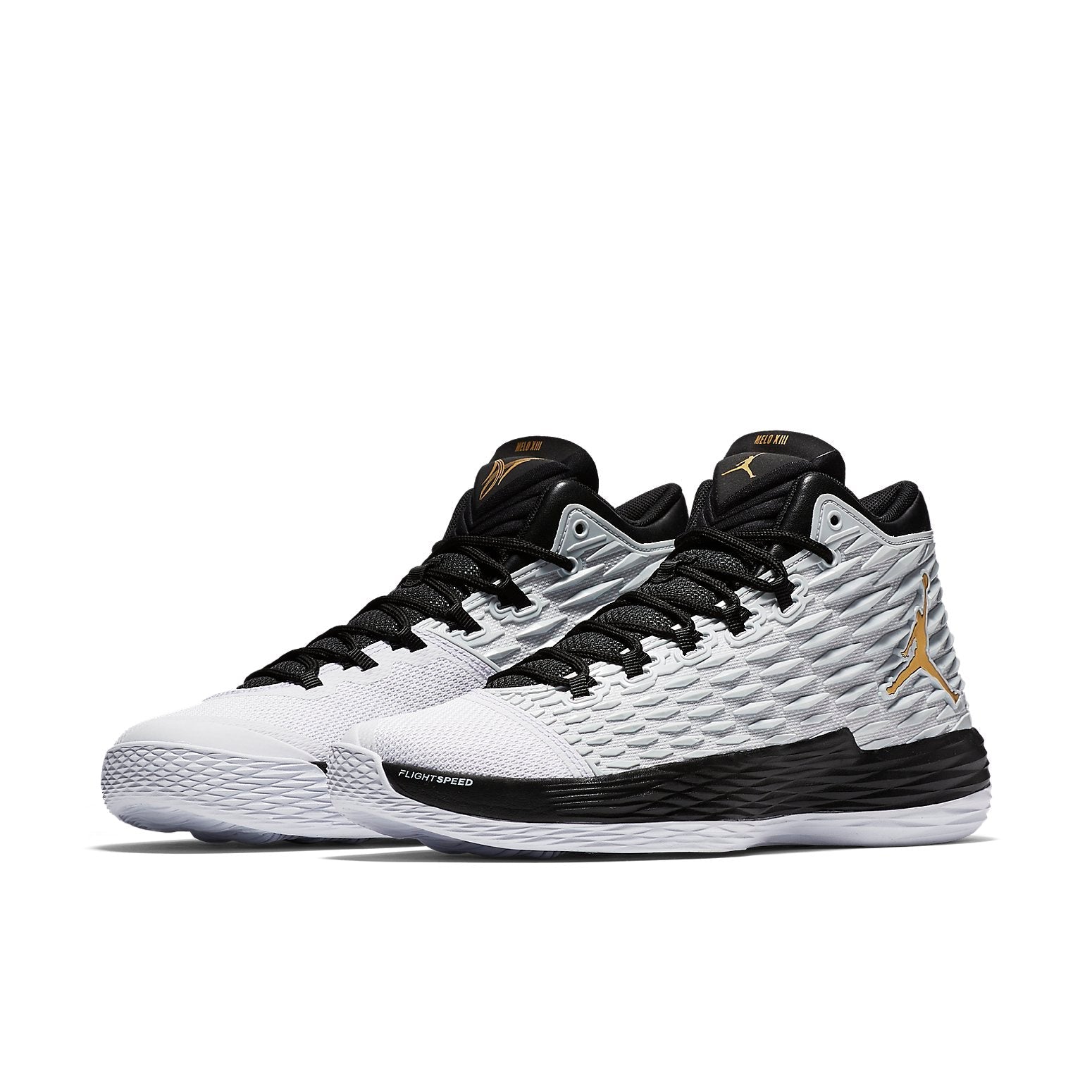 Air Jordan Melo M13 X 13 'White Black Gold' 902443-131