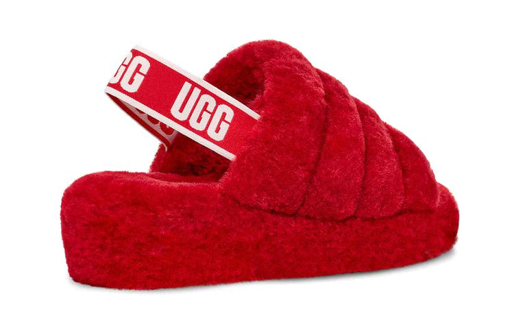 (WMNS) UGG Fluff Yeah Slide 'Ribbon Red' 1095119-RBRD