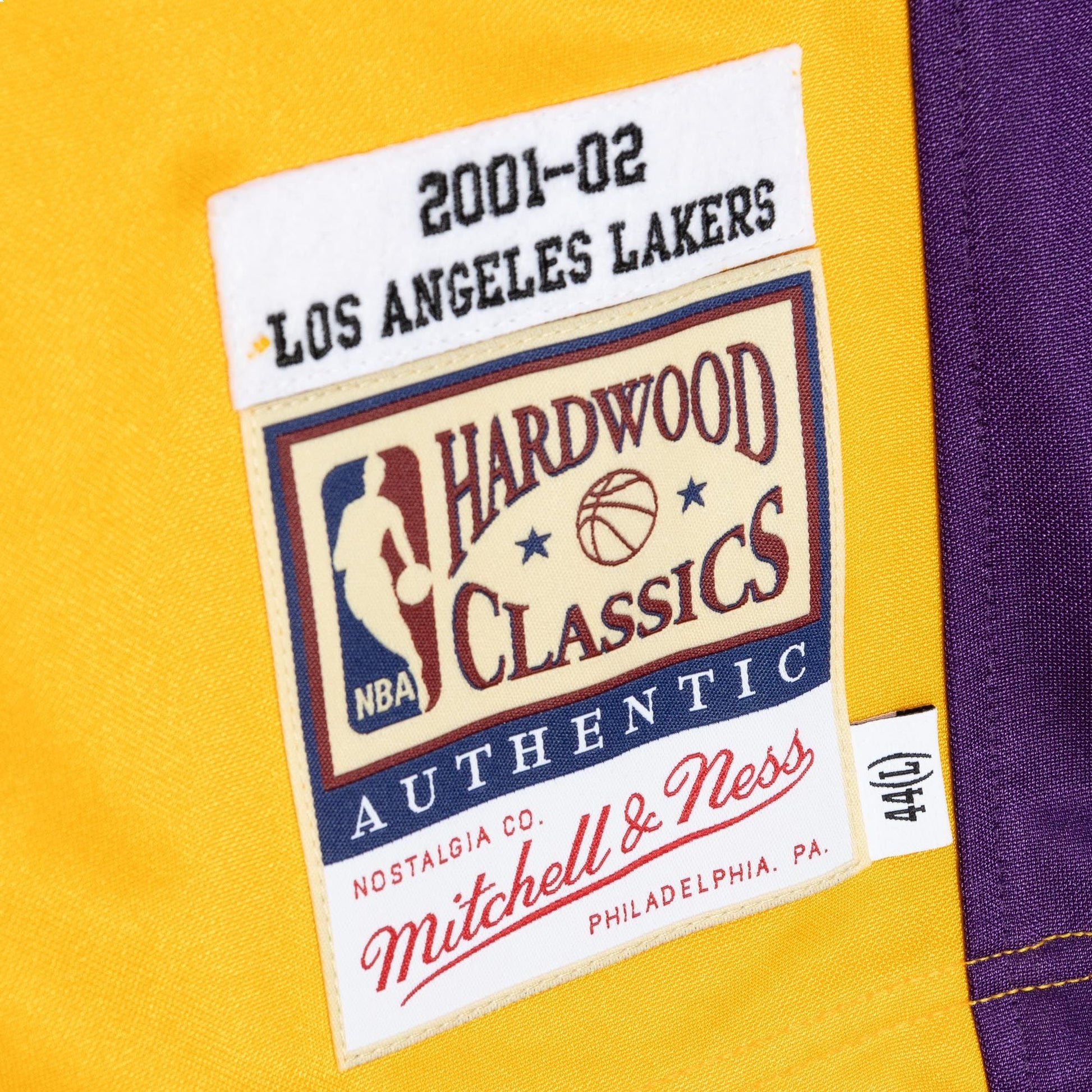 Mitchell & Ness x NBA Los Angeles Lakers 2001-02 Shooting Jerseys 'Yellow' ASSH1060-LAL01PPPGOLD