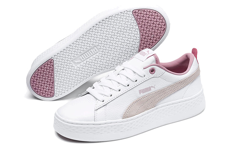 (WMNS) PUMA Smash Platform Low 'White Pale Pink' 366487-08