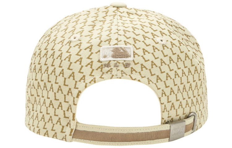 MLB Monogram Series Los Angeles Dodgers Adjustable LA Baseball Cap Beige 32CPFB941-07B