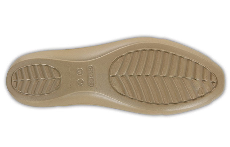 (WMNS) Crocs Minimalistic Casual Flat Sports Gold Color Sandals 202811-710