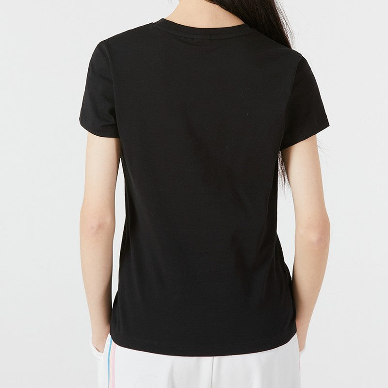 (WMNS) PUMA Classics Logo Tee Big Logo Printing Sports Short Sleeve Black 536351-01