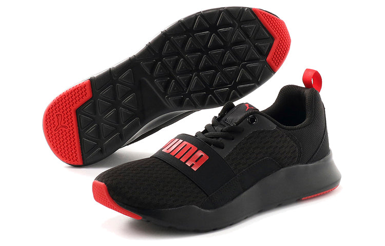 PUMA Wired Low-top Running Shoes Black/Red 366970-08