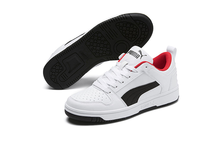 (GS) PUMA Rebound Layup Lo Low Top White/Red/Black 370490-01