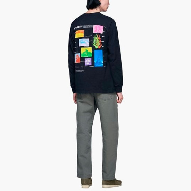 Stussy Great Future LS Tee Poster Pattern Long Sleeves Unisex Black 1994444-BLACK