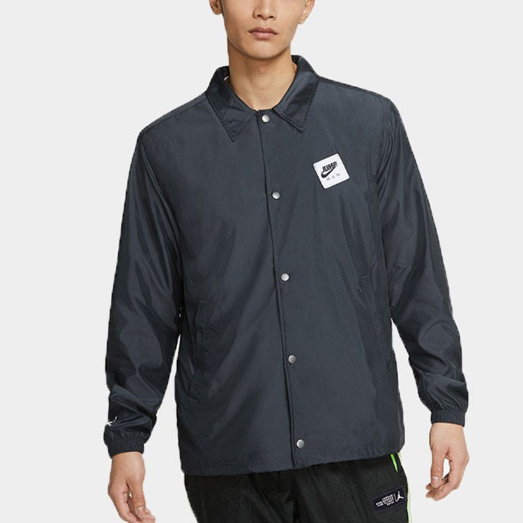 Air Jordan Alphabet Printing Woven logo Sports Jacket Black CZ4825-084