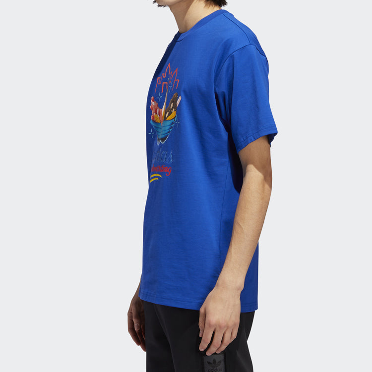 adidas originals Urgello Tee Pullover Round Neck Short Sleeve Blue EC7295