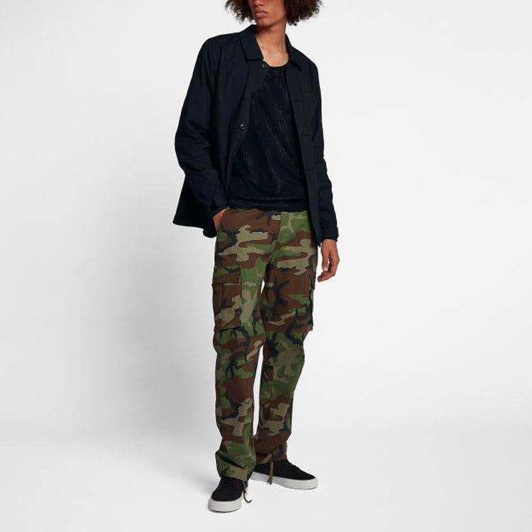 Nike SB Dri-FIT Flex Skateboard Athleisure Casual Sports Cargo Shirt Jacket Black 938019-010