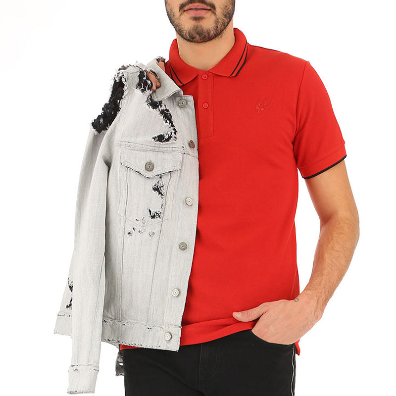 Alexander McQueen Pure Cotton Casual Short Sleeve Polo Shirt 'Red' 277624-RMT72-6100