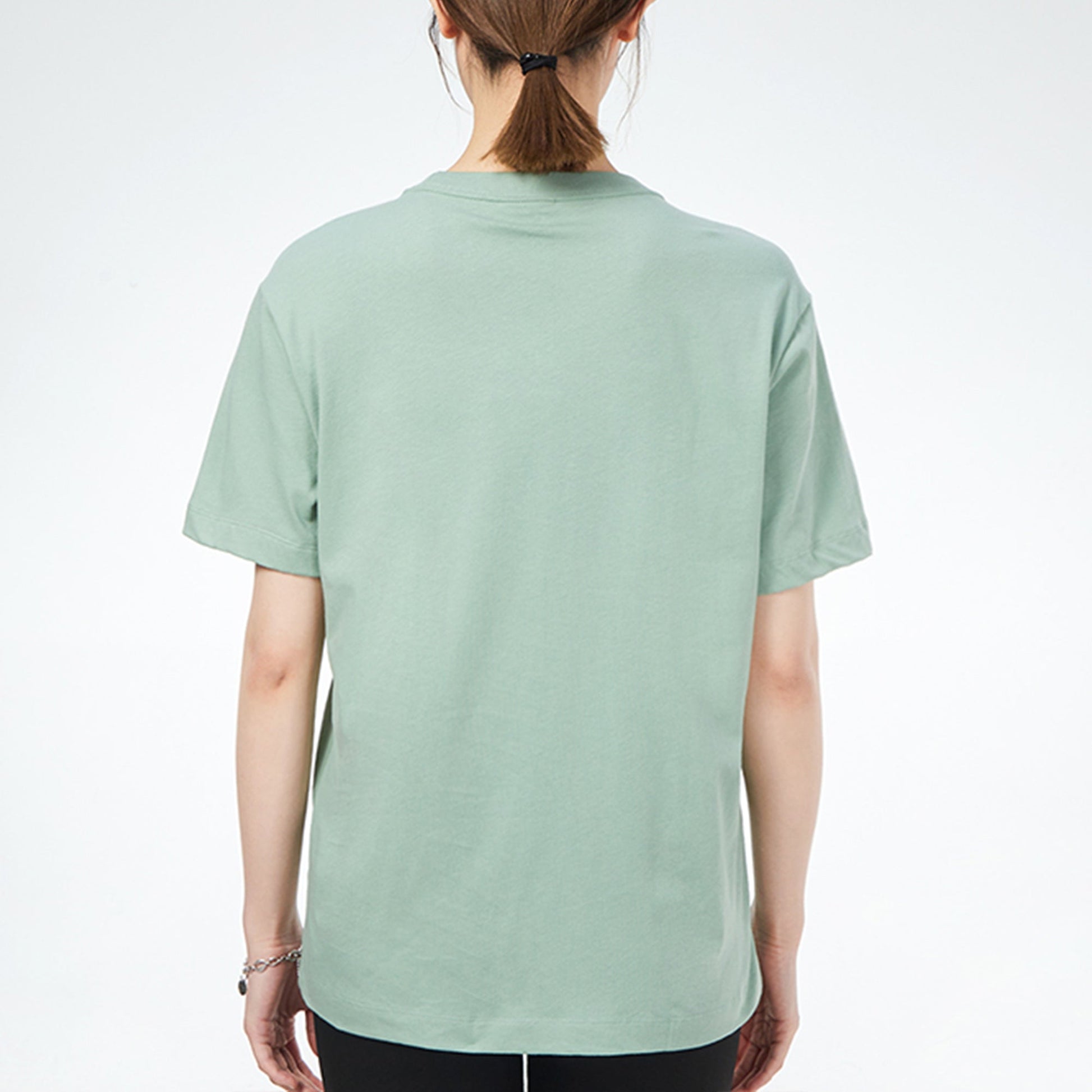 (WMNS) Nike Air Logo Casual Sports Short Sleeve Green CZ8615-006